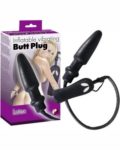 Inflatable Vibrating Butt Plug -    