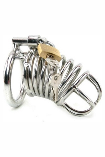 Jailed Metal Chastity Cage -    