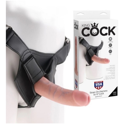 «King Cock Strap On Harness with 6