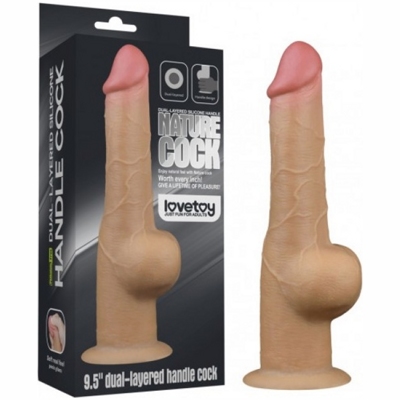 «9.5'' Dual Layered Handle Cock» - Реалистичный фаллос - фото2
