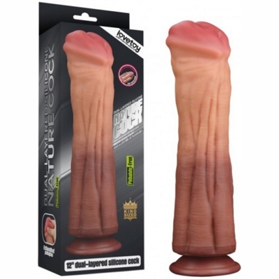 «12'' Dual layered Liquid Silicone Nature Cock» - Фаллоимитатор- фото2