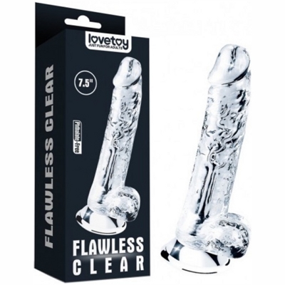 «Flawless Clear Dildo 7.0''» - Фаллоимитатор- фото6