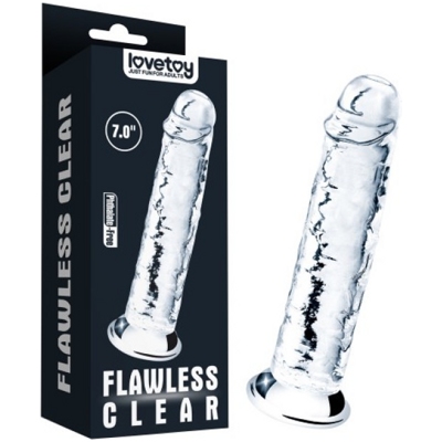 «7.0'' Flawless Clear Dildo» - Фаллоимитатор- фото