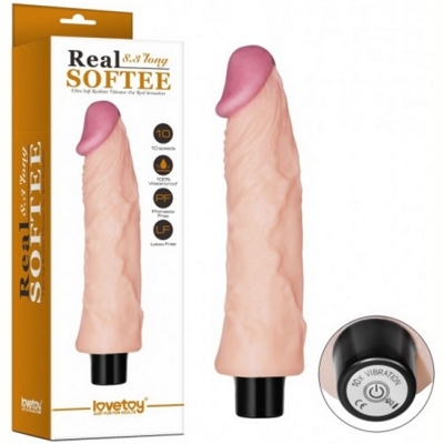 «REAL SOFTEE Vibrating Dildo 8