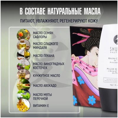 «Shunga Rain of Love» - Возбуждающий крем- фото5