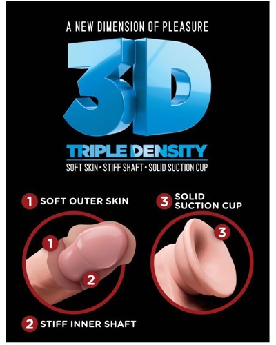 «9" Triple Density Cock with Balls» - Фаллоимитатор — фото