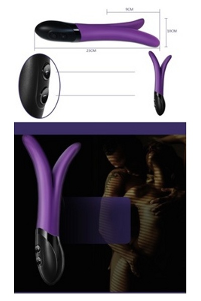 «VIOLET clitoris vibrator» - Двойной вибростимулятор — фото