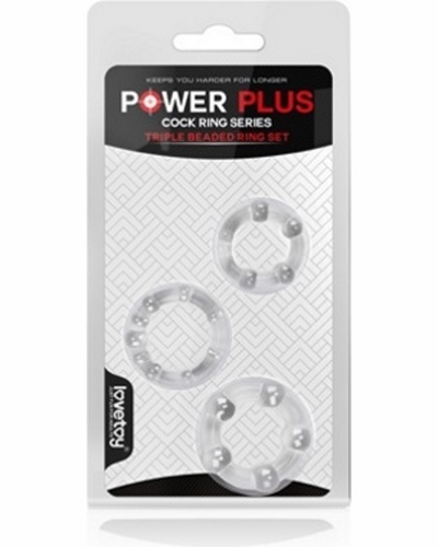 «Power Plus Triple Beaded Ring Set» - Набор эрекционных колец — фото