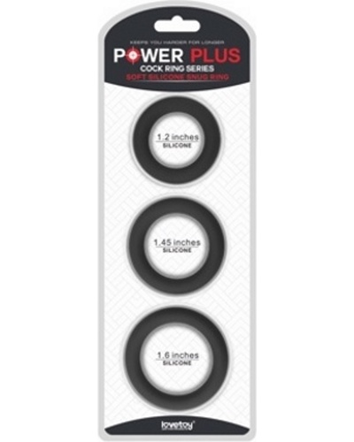 «Power Plus Soft Silicone Snug Ring» - Набор эрекционных колец — фото