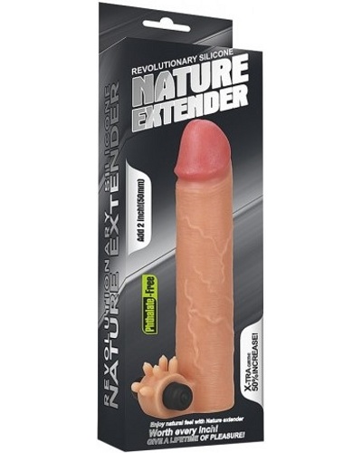 «Add 2 inch Revolutionary Silicone Nature Extender» - Насадка на пенис — фото