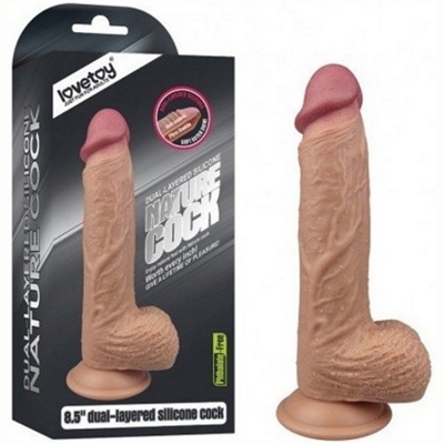 «8.5'' Dual-layered Silicone Dildo» - фаллоимитатор- фото5