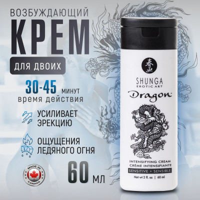 «Shunga Dragon Sensitive» - Интимный мужской крем- фото