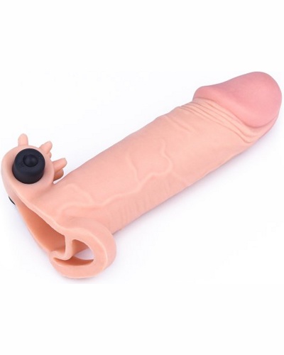 «Add 2" Pleasure X Tender Vibrating Penis Sleeve» - вибронасадка — фото