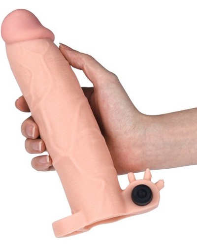 «Add 3" Pleasure X Tender Vibrating Penis Sleeve» - вибронасадка — фото