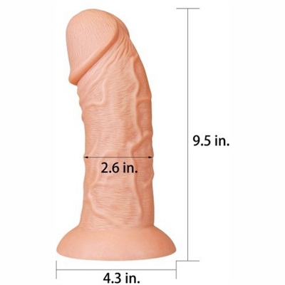 «9.5'' Realistic Curved Dildo» - Фаллоимитатор- фото6