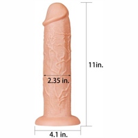 «11'' Realistic Long Dildo» - Фаллоимитатор- фото6