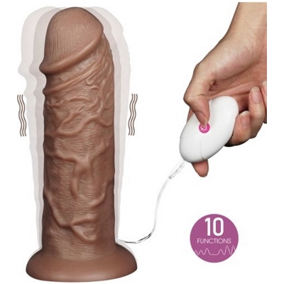 «10.5'' Realistic Chubby Vibrating Dildo» - вибратор- фото2