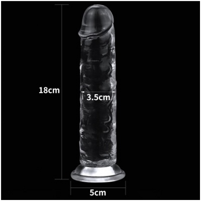 «7.0'' Flawless Clear Dildo» - Фаллоимитатор- фото6