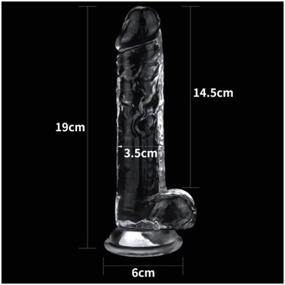 «Flawless Clear Dildo 7.0''» - Фаллоимитатор- фото5