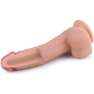 «8'' Dual-layered Silicone Dildo» - Фаллоимитатор- фото3