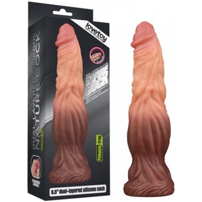 «9.5'' Dual layered Platinum Silicone Cock» - Фаллоимитатор- фото2