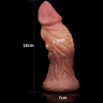 «7'' Dual layered Liquid Silicone Nature Cock» - Фаллоимитатор- фото5