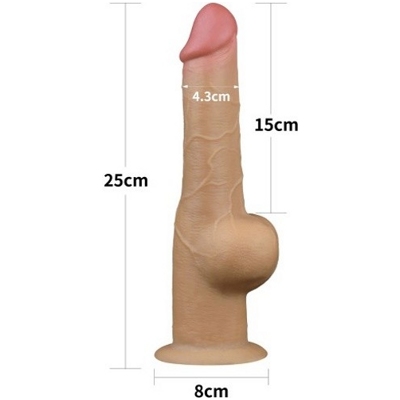 «9.5'' Dual Layered Handle Cock» - Реалистичный фаллос - фото5