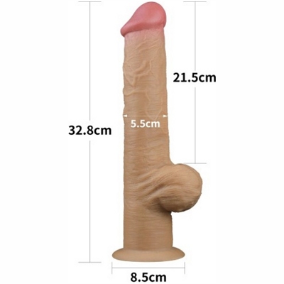 «12.5'' Dual Layered Handle Cock» - Реалистичный фаллос- фото6