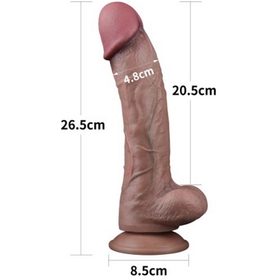 «10.5'' Dual Layered Platinum Silicone Cock» – фаллоимитатор- фото6