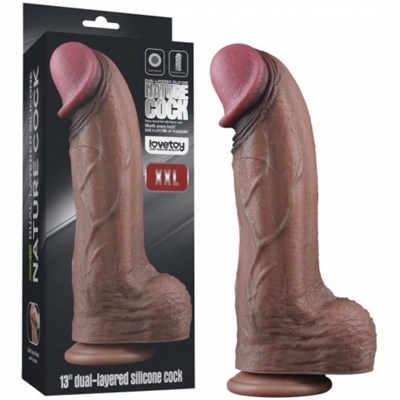 «13'' Dual Layered Silicone Cock XXL» - фаллос- фото2