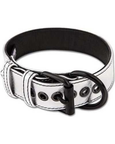 «Bondage Fetish Metallic Pup Collar With Leash» - Ошейник  — фото