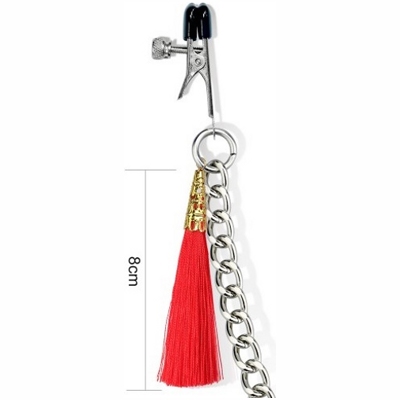 «Nipple Clit Tassel Clamp With Chain» - Зажимы для сосков и клитора- фото6