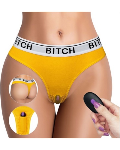 «Bitch Vibrating Panties» - Трусики с вибропулей  — фото