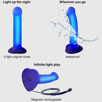 Strap-On-Me Glow-LED - Фаллоимитатор- фото4