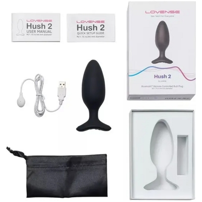 «Lovense Hush 2 (M)» - Анальная вибропробка- фото5